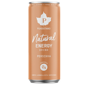 Natural Energy Drink 330 ml peach (Energetický nápoj -  broskev)