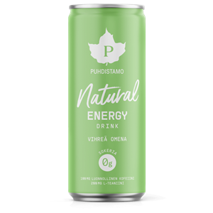 Natural Energy Drink 330 ml green apple (Energetický nápoj - zelené jablko)