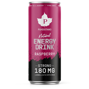 Natural Energy Drink STRONG 330ml raspberry