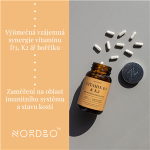 Vitamin D3 4000IU a K2 100μg 90 kapslí