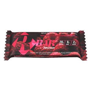 R-Bar Protein 60g bílá čokoláda s malinou (Proteinová tyčinka)