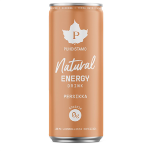 Natural Energy Drink 330ml peach (Energetický nápoj -  broskev)