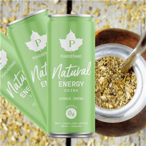 Natural Energy Drink 330 ml green apple (Energetický nápoj - zelené jablko)