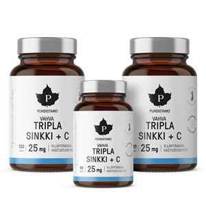 Triple Zinc 25mg + Vitamin C 2 x 120 kapslí + 60 kapslí ZDARMA