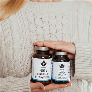 Triple Zinc 25mg + Vitamin C 2 x 120 kapslí + 60 kapslí ZDARMA