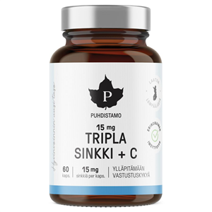 Triple Zinc 15mg + Vitamin C 60 kapslí