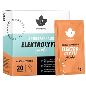 Electrolyte Powder 20x5g mango orange + láhev 750ml zdarma