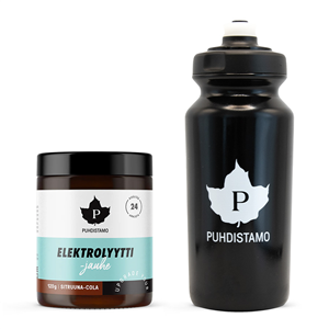 Electrolyte Powder 120g lemon cola (Sitruuna cola) + láhev 500ml ZDARMA