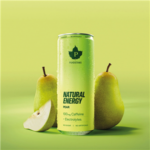 Natural Energy + Caffeine + Electrolytes 330ml pear