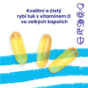 Omega 3 30 kapslí (550mg DHA, 275mg EPA & Vitamin D 400IU) původ Aljaška
