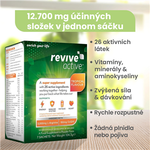 Revive Active 7 sáčků tropical (Energie, imunita, únava, srdce)