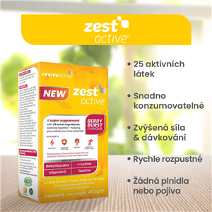 Zest Active 7 sáčků berry (ovoce) (Energie, imunita, mozek, funkce svalů)