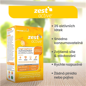 Zest Active 7 sáčků pomeranč (Energie, imunita, mozek, funkce svalů)