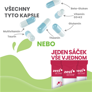 Zest Active 30 sáčků berry (Energie, imunita, mozek, funkce svalů)