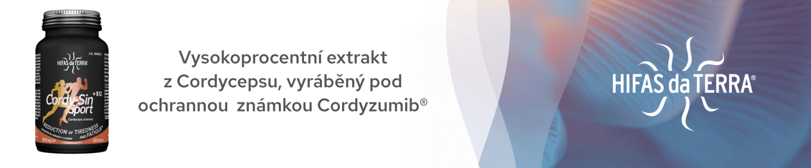 Vysokoprocentní extrakt z Cordycepsu, vyráběný pod ochranou známkou Cordyzumib.