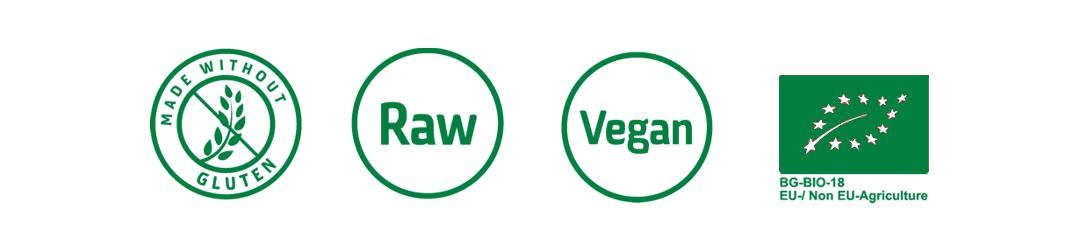 Raw produkt, veganský produkt v bio kvalitě bez lepku.