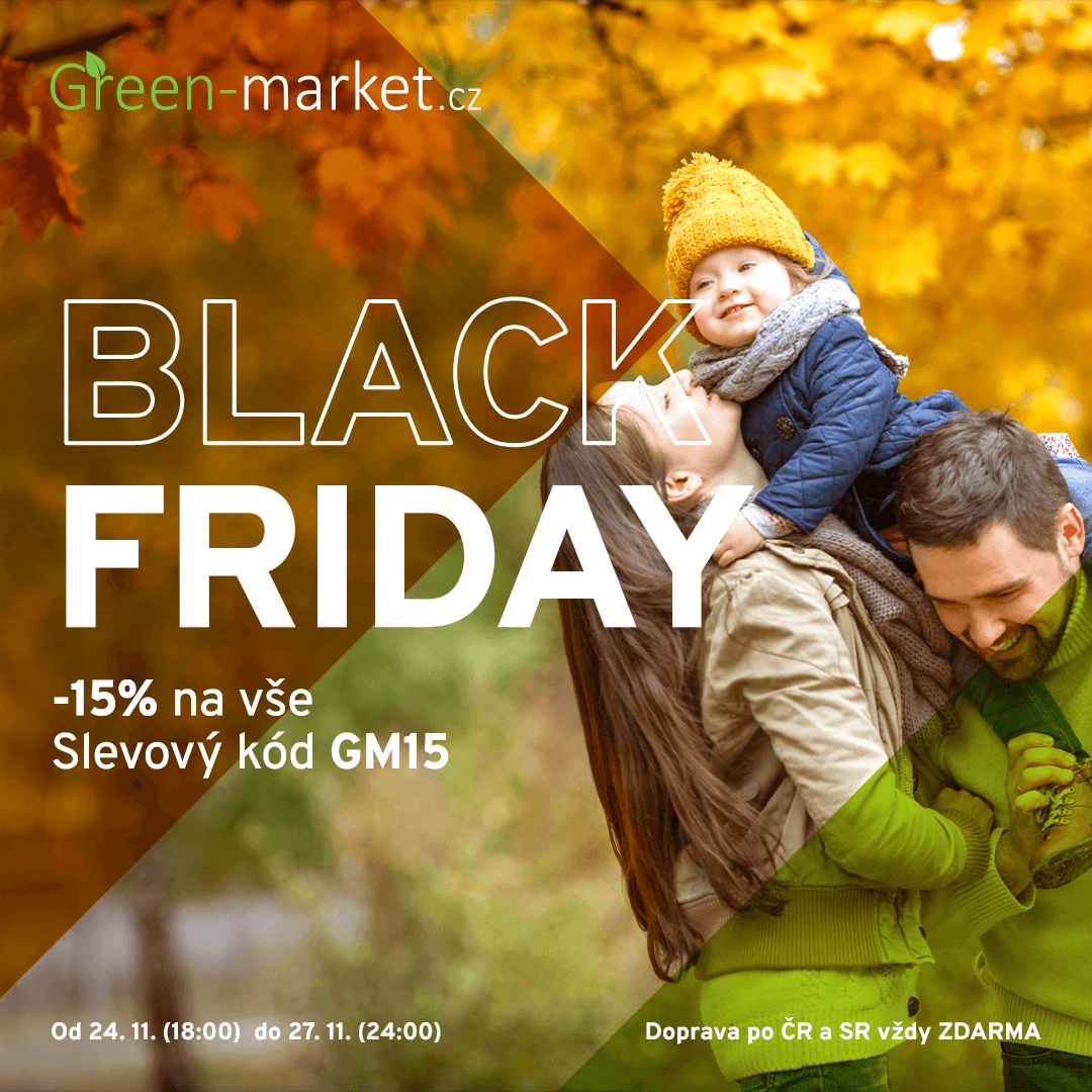 Black Friday na Green-market.cz - sleva 15% na vše + doprava zdarma