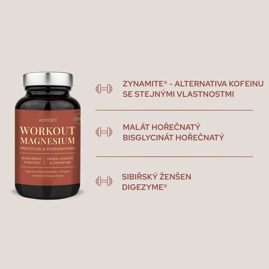 Workout Magnesium Nordbo - pro soustředění a výkon