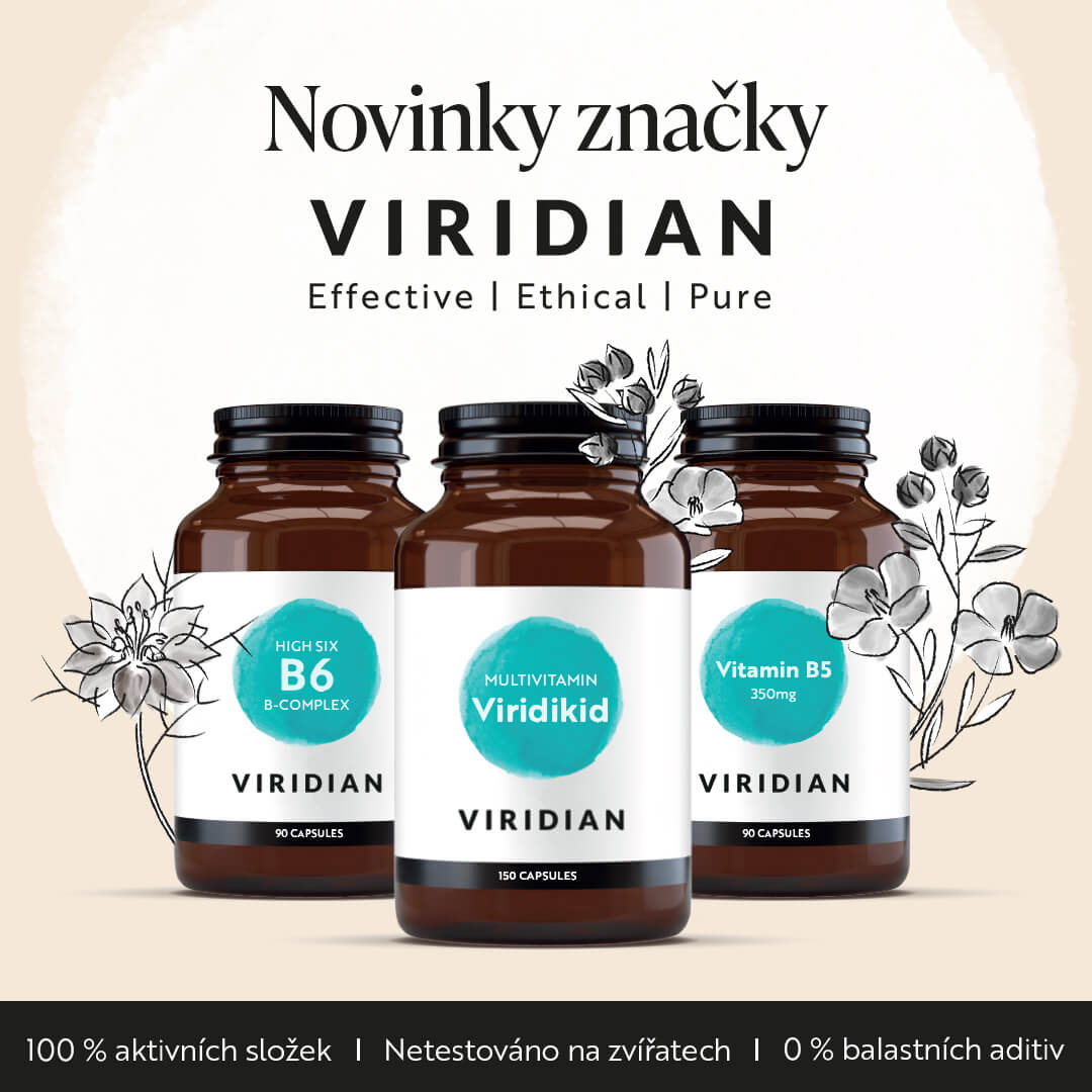 Tři novinky Viridian Nutrition